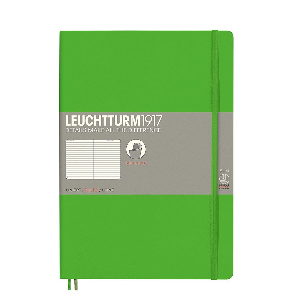Leuchtturm 1917 B5 Softcover Composition Notebook Fresh Green Ruled